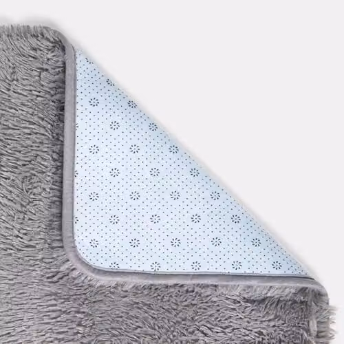 OHS Grey Soft Fluffy Area Rug, W/D: 120 x 170 cm – 3