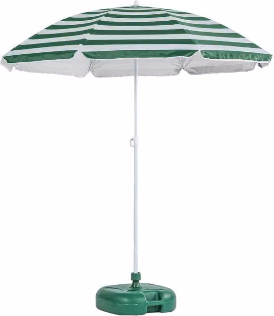 Harbour Housewares Metal Beach Parasol in Green Stripe