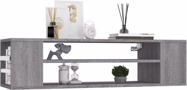 Berkfield Home Hanging TV Cabinet in Grey Sonoma, W: 100 cm, D: 30 cm, H: 26.5 cm
