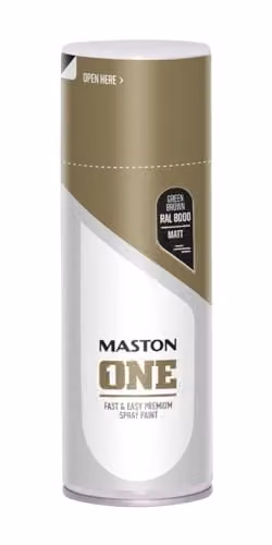 Maston ONE Matt Green Brown RAL8000 Opaque Spray Paint 400ml