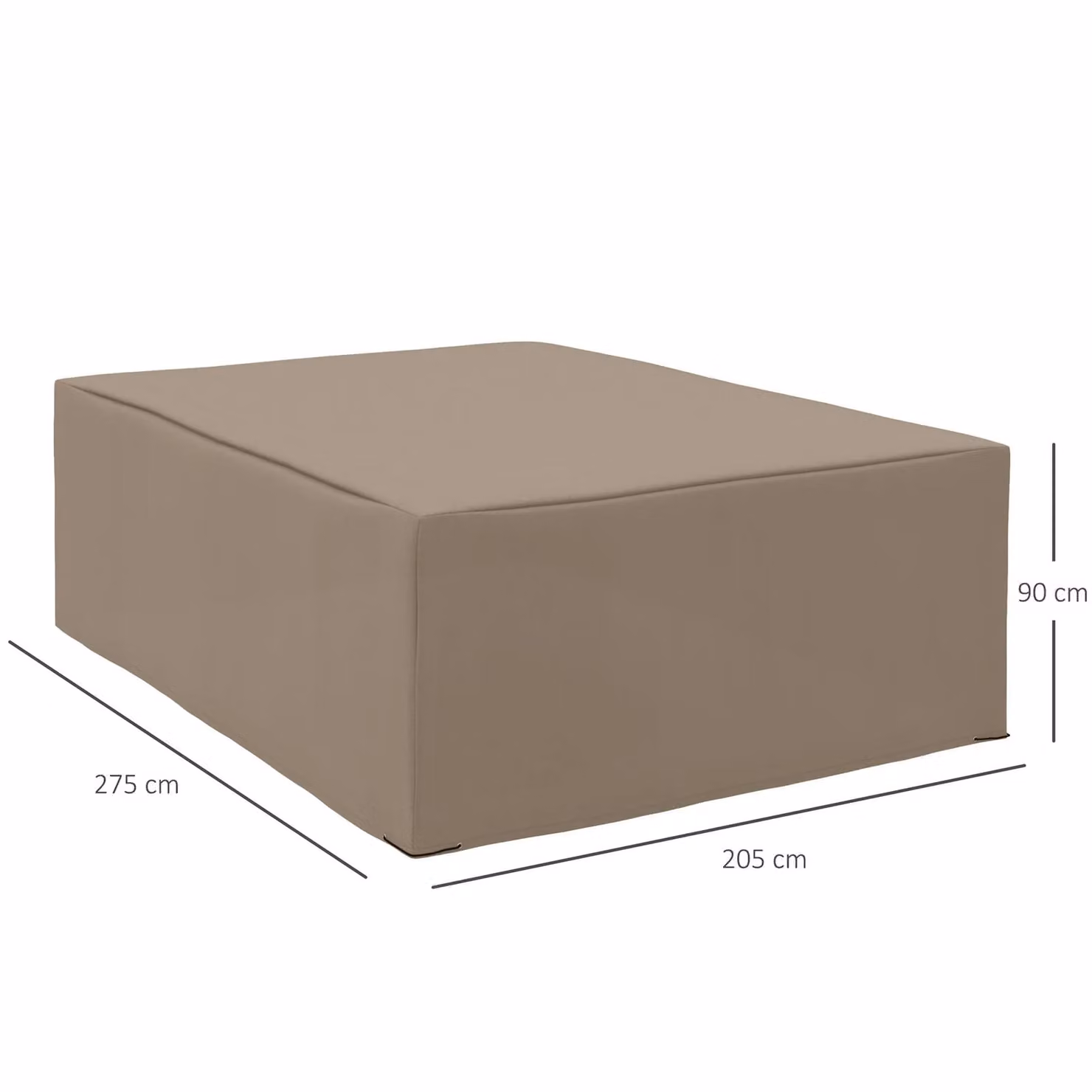 Outsunny Oxford Fabric Outdoor Furniture Protective Cover in Beige, W: 275 cm, D: 205 cm – 2