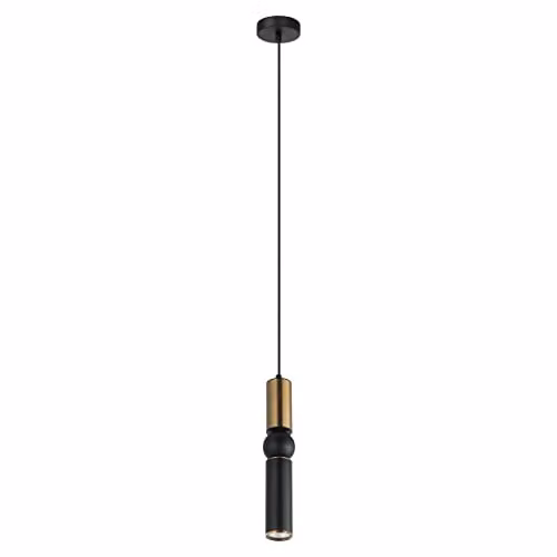 Netlighting Isidora Modern Slim GU10 Pendant Ceiling Light in Black