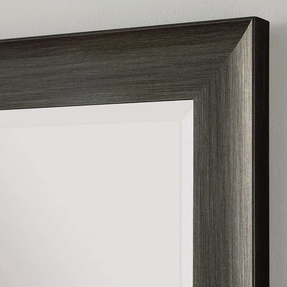 Yearn Mirrors Charcoal Grey Organic Scooped Wall Mirror H: 129.5 cm, W: 45.5 cm, D: 1.0 cm – 2