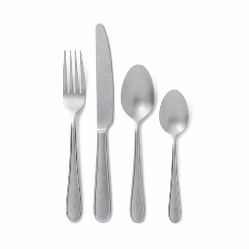 Jamie Oliver 16-Piece Antique Silver Stainless Steel Cutlery Set with Gift Box – 1