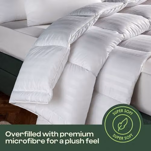 MHG Living 15 Tog Anti-Allergy Microfibre Duvet, White – 4