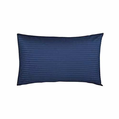 Belledorm 540 Thread Count Mako Satin Stripe Cotton Housewife Pillowcases, Pair, Blue – 1
