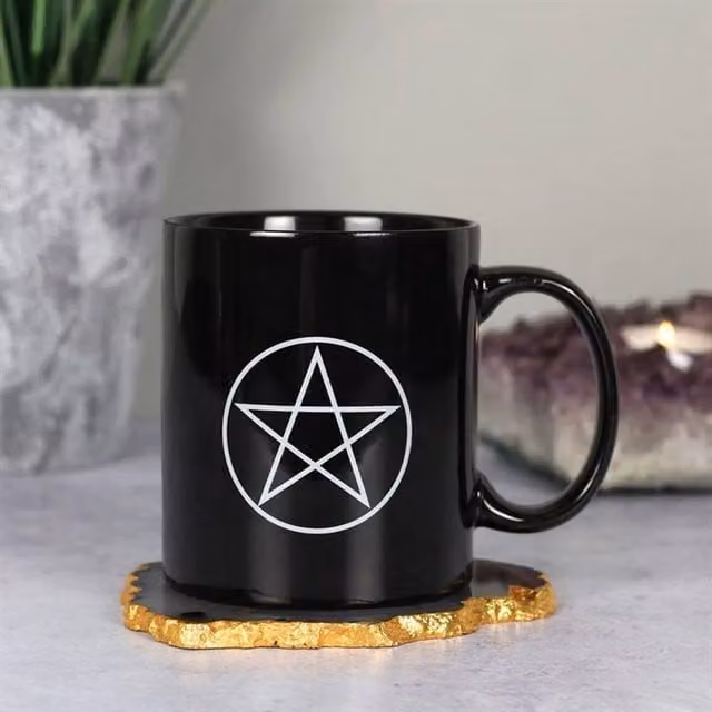 Uniqueful Black and White Ceramic Mug, 350 ml