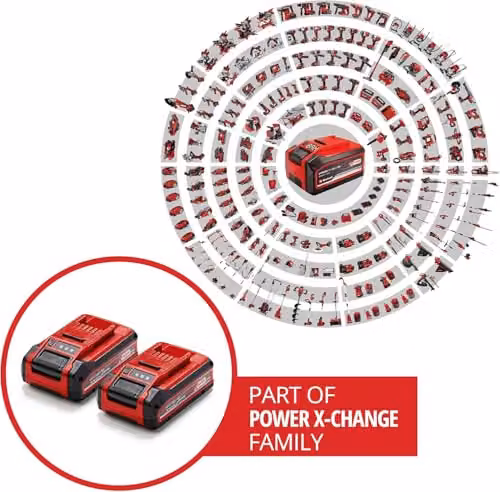 Einhell Power X-Change 18V 3.0Ah Plus Lithium-Ion Battery Twin Pack, 2nd Generation, Red and Black – 3