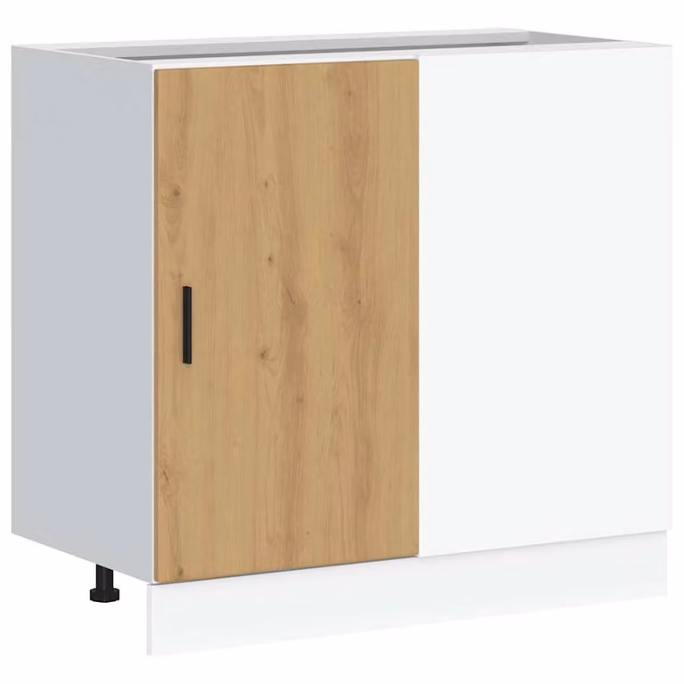 Berkfield Home Freestanding Kitchen Sink Unit in Brown Artisan Oak Engineered Wood