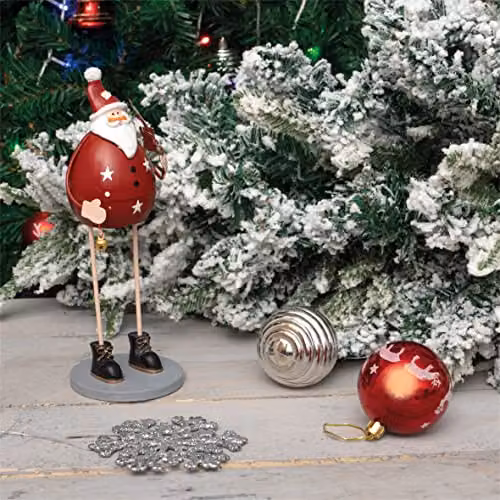 St Helens Home & Garden Metal Santa Claus Tabletop Christmas Decoration, Red – 3