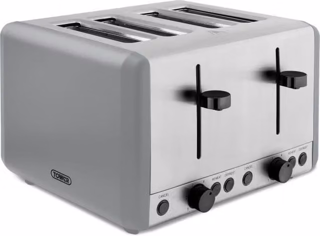 Tower Sera 4 Slice Toaster, 1800W, Midnight Blue and Black – 1