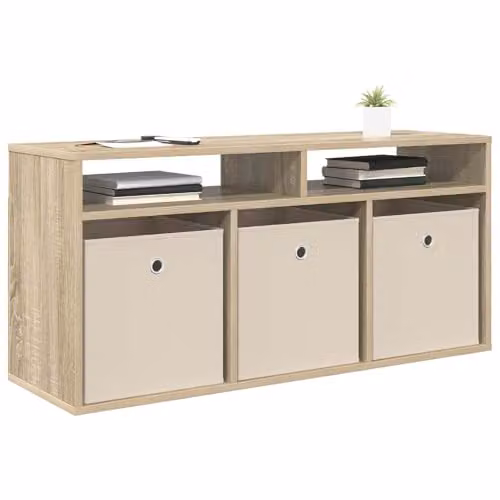 vidaXL Modern Lowboard in Brown Oak, W/D/H: 102 x 32 x 48.5 cm – 1