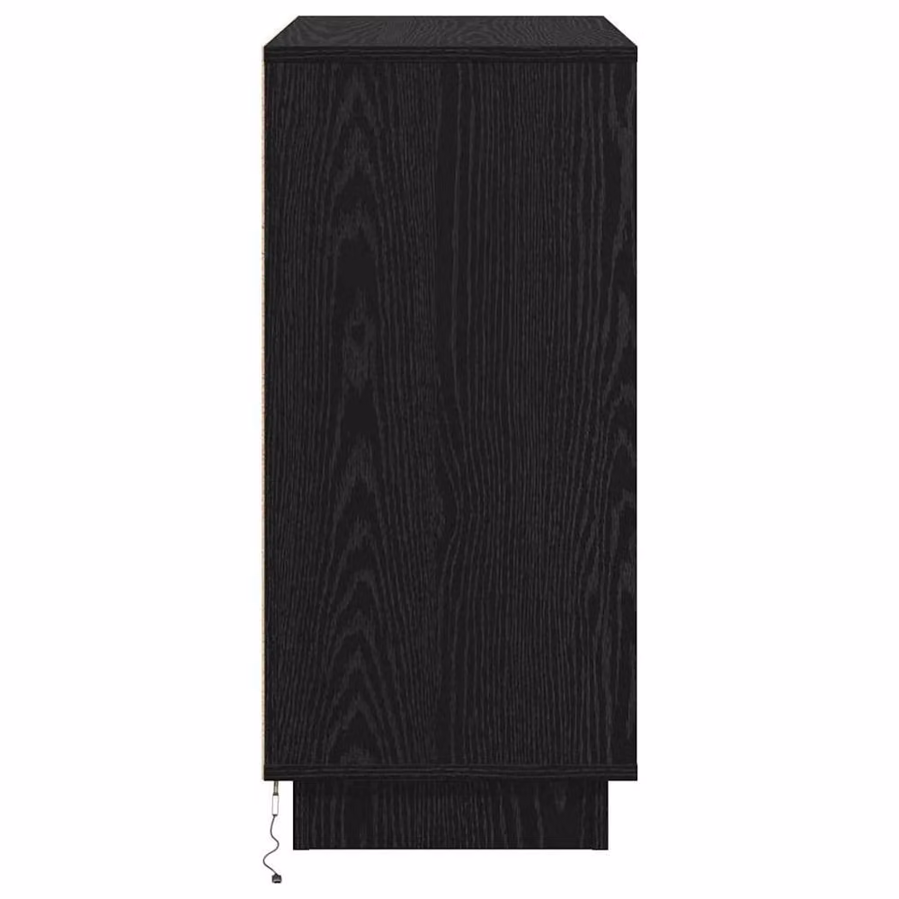 Berkfield Home Modern Black Oak Sideboard with Integrated LED Lighting, W/D/H: 75 x 34.5 x 71 cm – 6