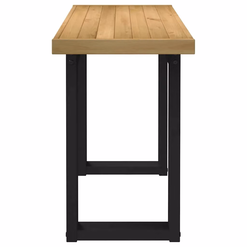 Berkfield NOAIN Writing Desk in Brown Solid Pine with U-Shaped Legs, W/D/H: 120 x 50 x 75 cm – 4