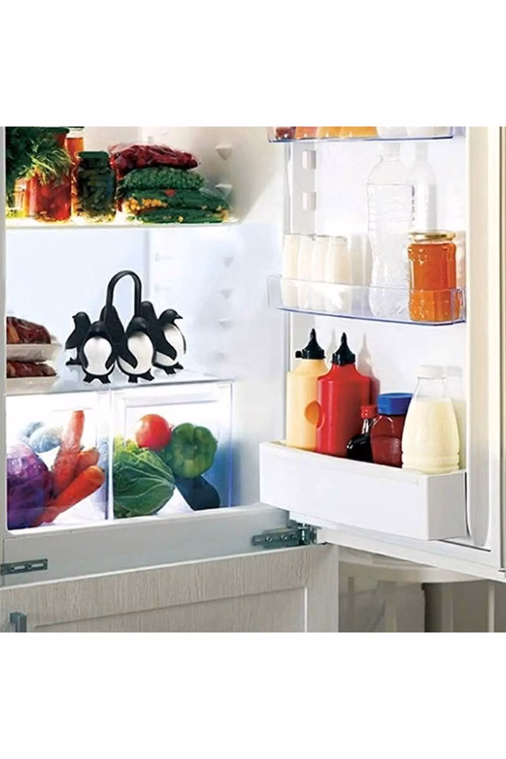 KDMD Penguin Egg Cooker Holder for 6 Soft or Hard Boiled Eggs, Black – 4