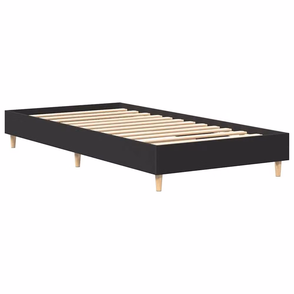 Berkfield Home Black Engineered Wood Bed Frame W/D/H: 100 x 200 cm – 3