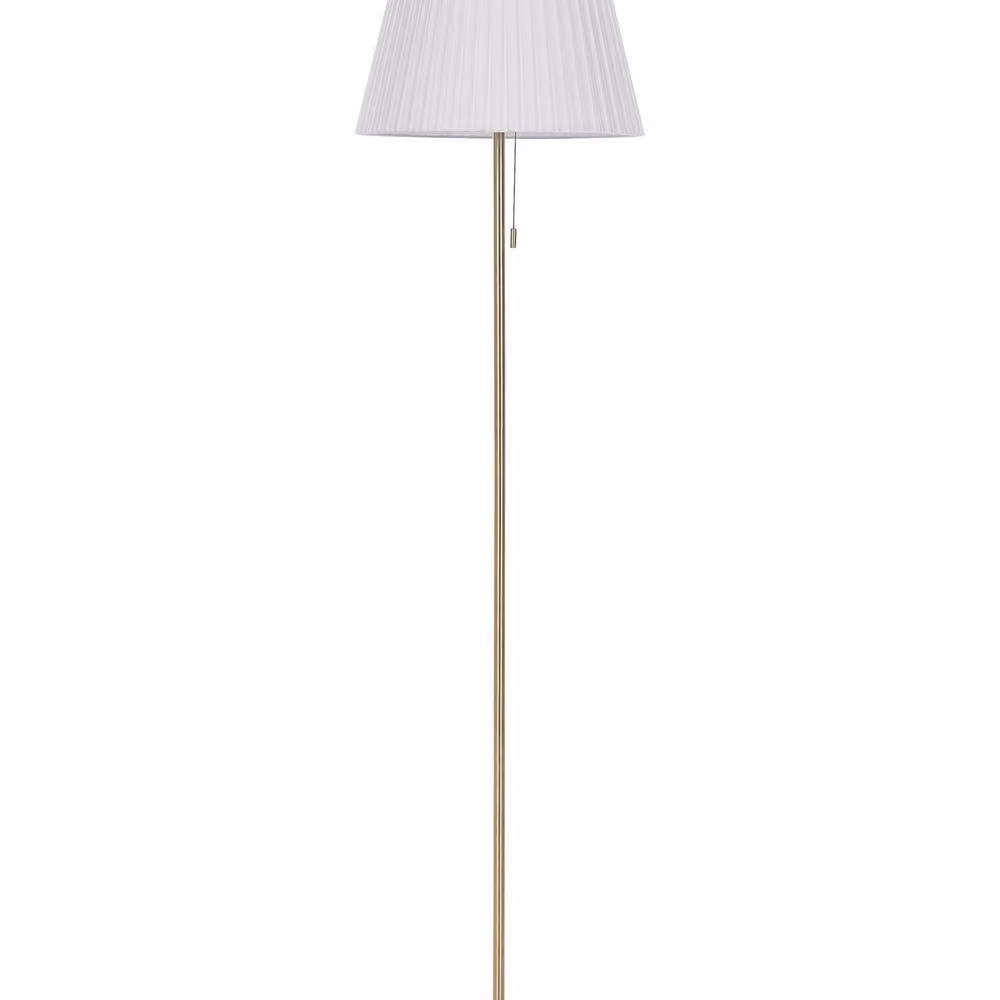 Wyld and Coco Retro Brass Floor Lamp with Bronze Empire Shade, Height: 148 cm – 2