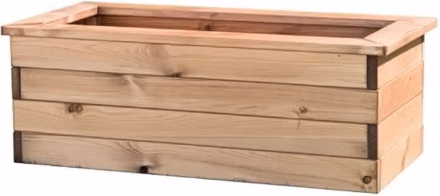 Charles Taylor Brown Wooden Raised Bed Trough Planter W: 82 cm, D: 40 cm, H: 30 cm