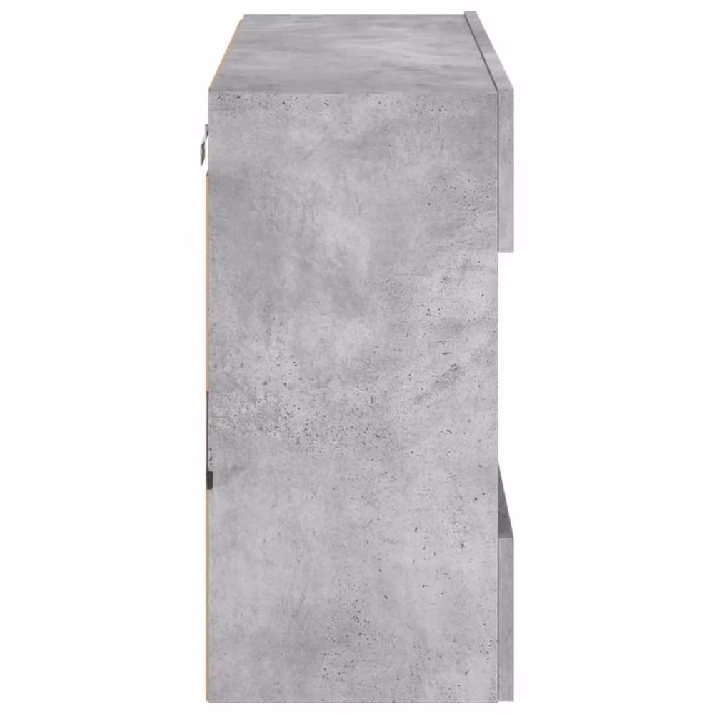 Berkfield Home Modern TV Wall Cabinet with LED Lights in Concrete Grey, W: 78.5 cm, D: 30 cm, H: 60.5 cm – 4