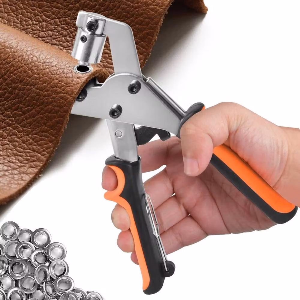 Kelvenix Eyelets Plier Grommet Fixing Hole Punch Tool Craft Kit in Silver – 2