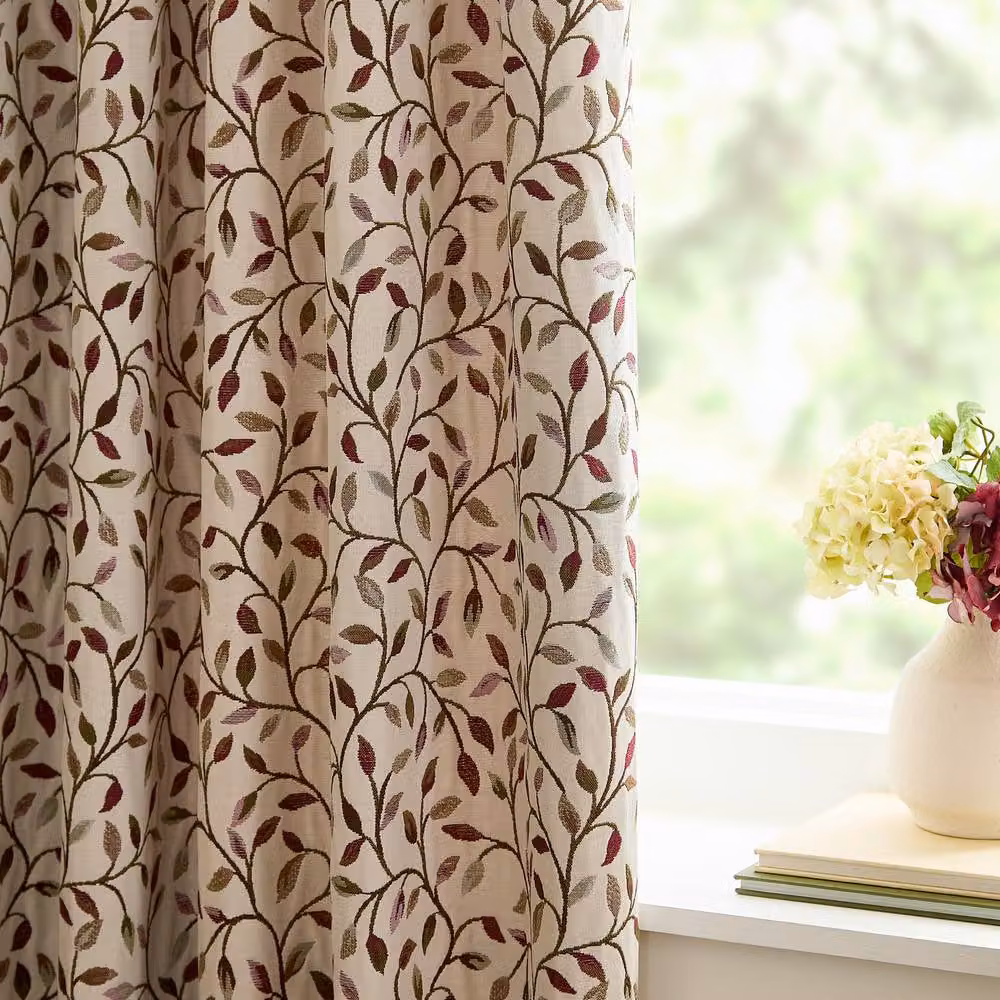 Voyage Maison Cervino Jacquard Pencil Pleat Curtain Pair in Purple, Width: 168 cm, Drop: 229 cm – 3