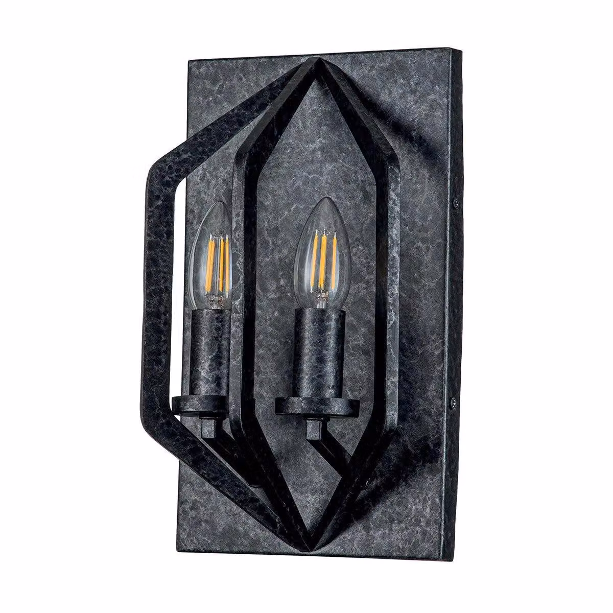 Quoizel Vanguard Modern Metal Wall Lamp in Black with Transparent Shade – 2