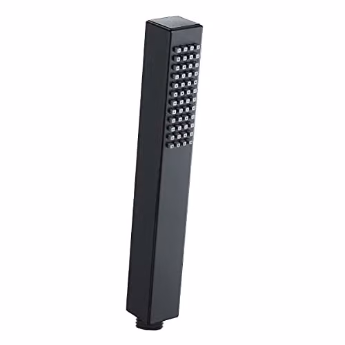 Nes Home Matte Black Rectangular Handheld Pencil Handset with Anti-Limescale Feature – 1