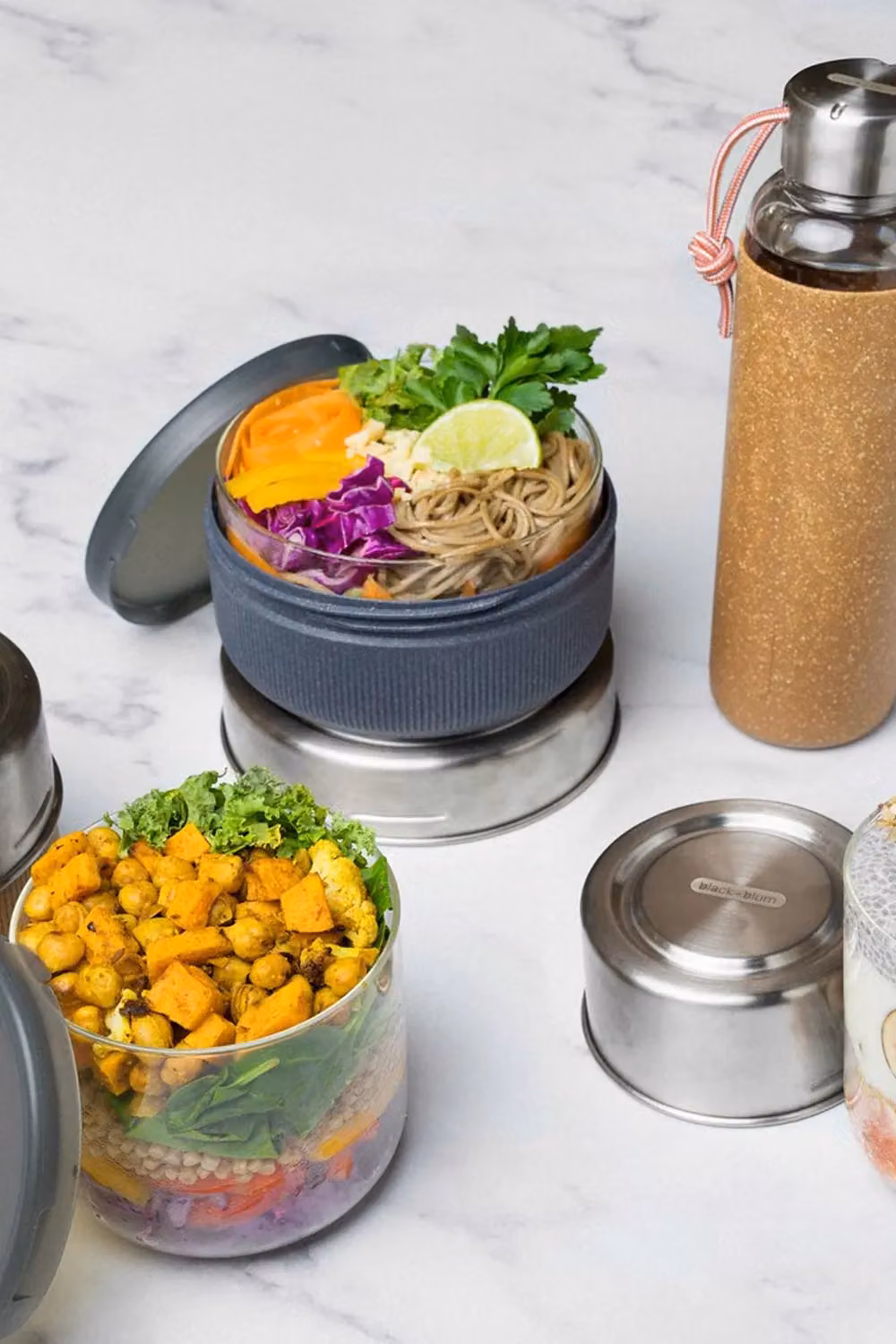 Black + Blum Leakproof Insulated Glass Lunch Pot in Black or Blue, 600ml – 7