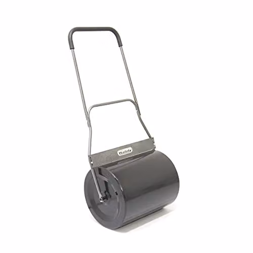 The Handy THGR Steel Lawn Roller with Scraper, Black, Drum Width: 48 cm – 1