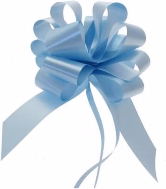 KDMD Light Blue Pull Bow 50mm Plastic Party Decoration