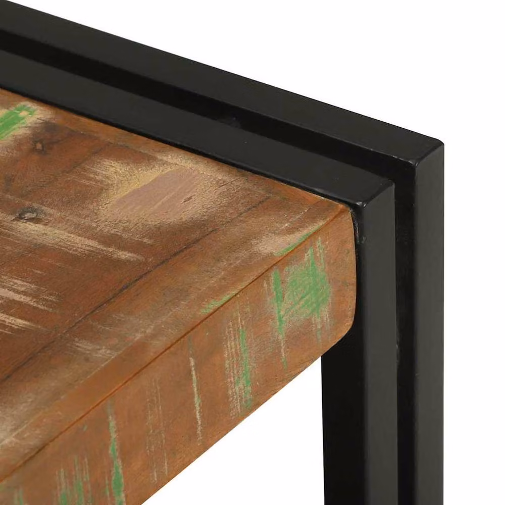 Berkfield Home Modern Multicolour Reclaimed Solid Wood Coffee Table W/D/H: 120 x 50 x 38 cm – 4
