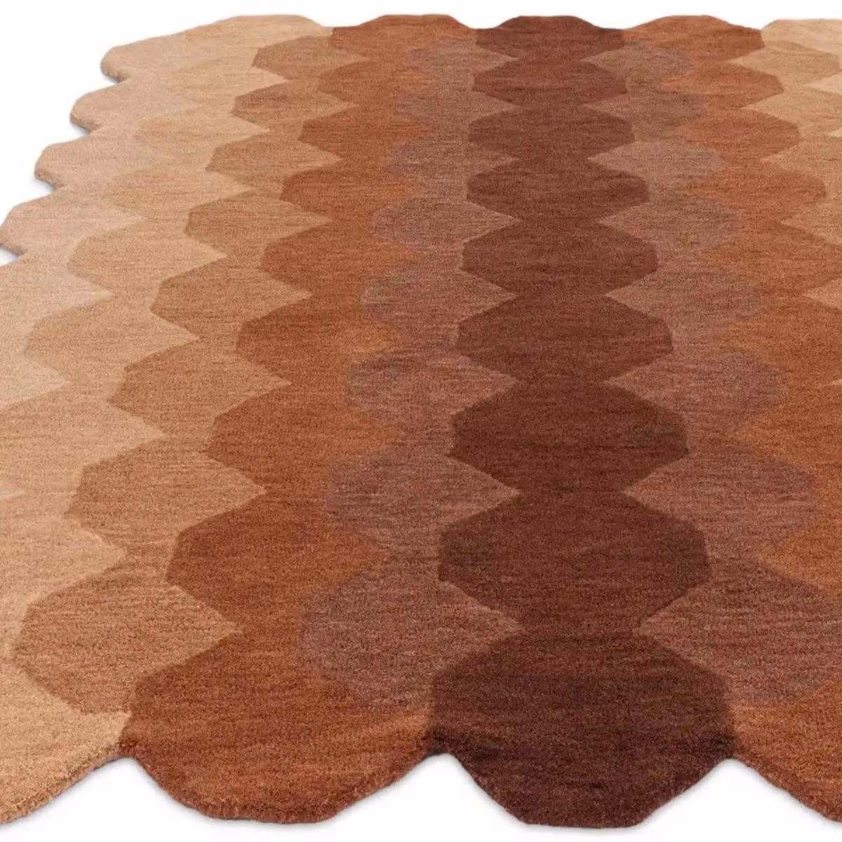 The Rug Shop UK Orange Handmade Wool Modern Abstract Easy To Clean Area Rug, W: 160 cm, D: 230 cm – 4