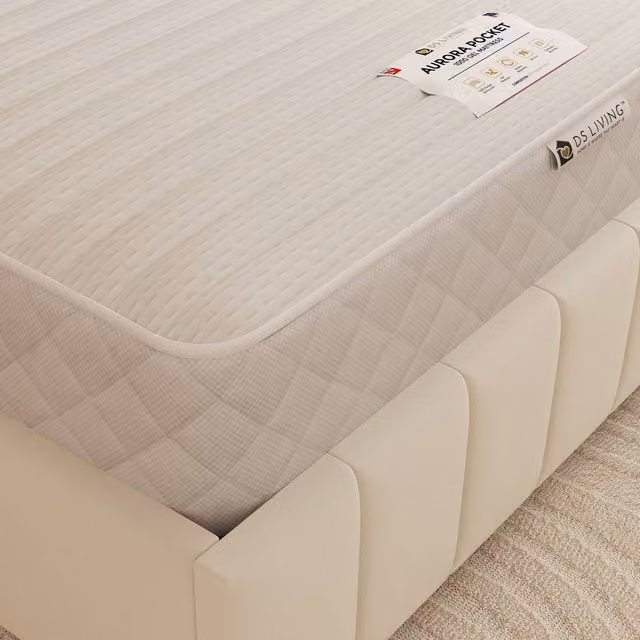 DS Living Sanctuary Aurora Medium Hybrid Pocket Gel Mattress in Grey, Small Single – 1