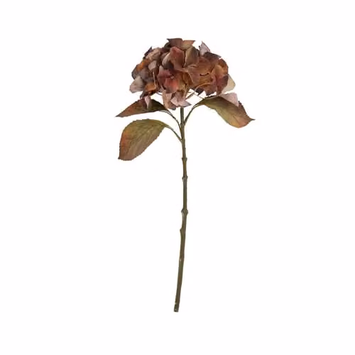 Love Lace Hill Interiors Brown Autumn Mixed Hydrangea Artificial Flower Stem