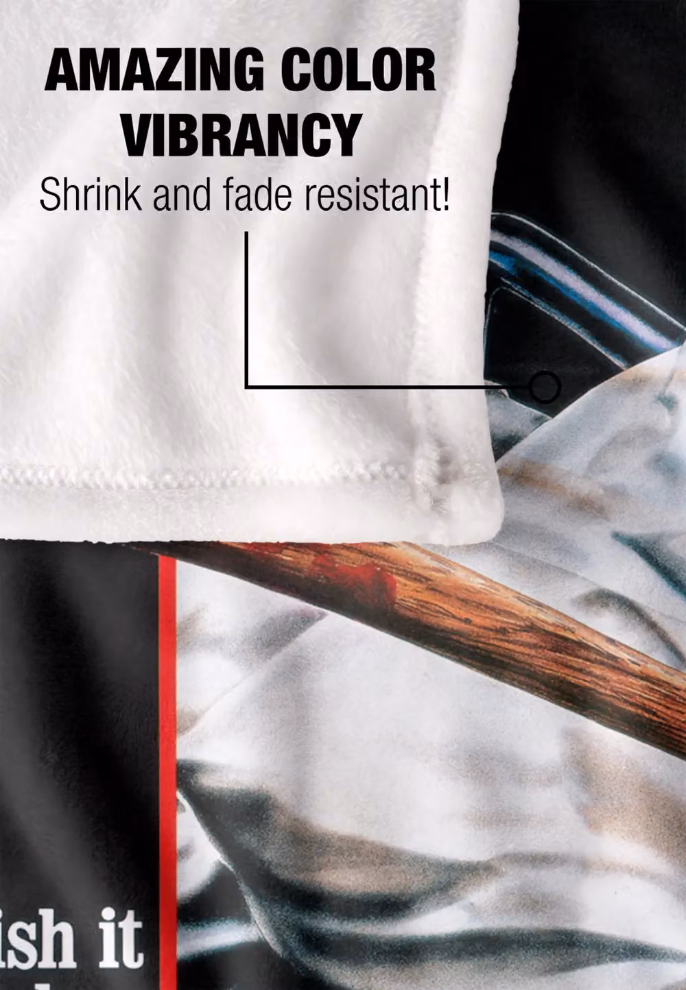 Friday the 13th White Super Soft Throw Blanket, W: 152 cm, D: 127 cm – 4