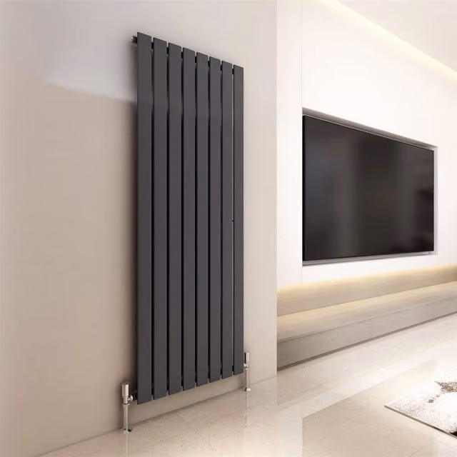 MCC Direct Designer Flat Panel Single Radiator in Anthracite Grey, H: 54.4 cm, W: 180 cm – 1