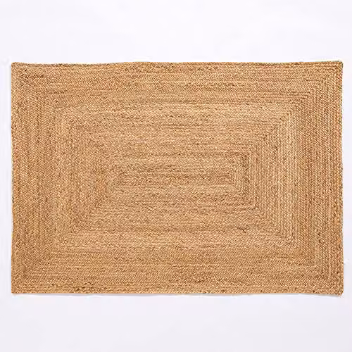NATURELLE Stockport Natural Handbraided Jute Rug, Beige, W: 80 cm, D: 150 cm – 1