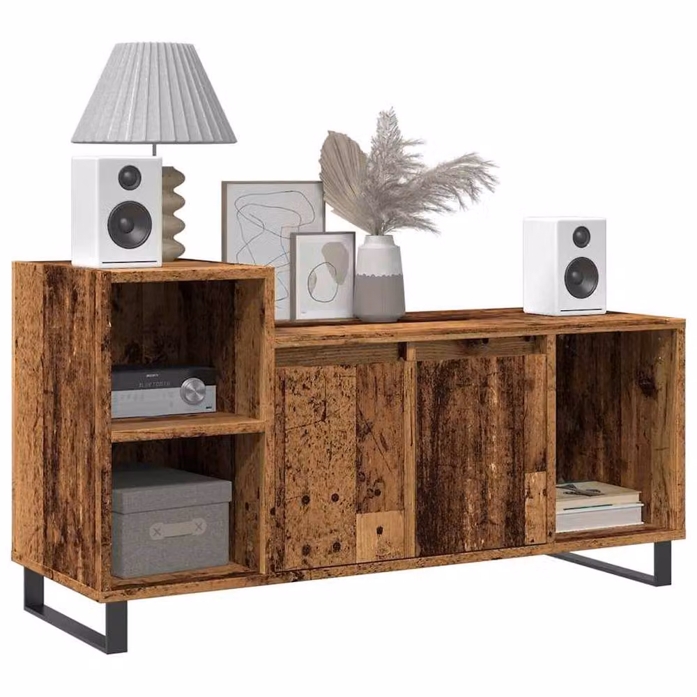 Berkfield Home Rustic Old Wood TV Cabinet in Brown, W/D/H: 100 x 35 x 55 cm – 3