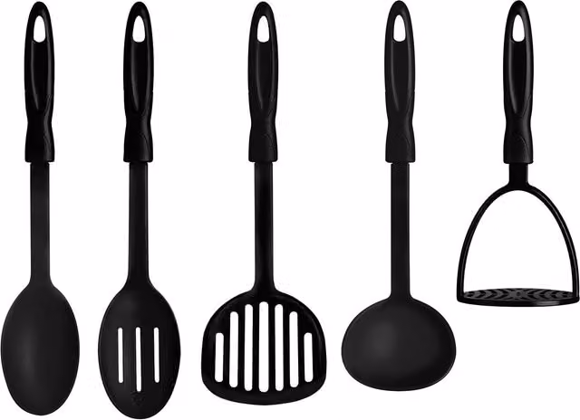 Orsina Tyri 5 Piece Black Nylon Kitchen Tool Set – 1