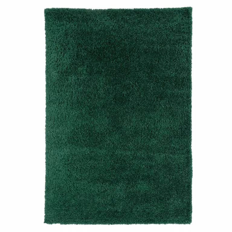 Kukoon Dark Green Soft Fluffy Shaggy Area Rug for Living Room and Bedroom, W: 240 cm, D: 330 cm