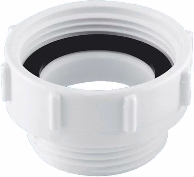 McAlpine White Plastic BSP Female to BSP Male Coupling