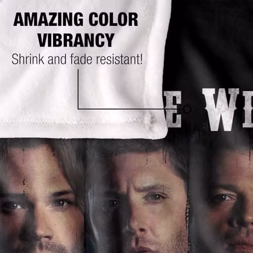 LOGOVISION Supernatural Sam Dean Castiel Original Trio Silky Touch Super Soft Fleece Throw Blanket, Multicolour, W/D/H: 91 x 147 cm – 3