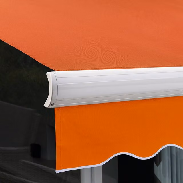 Primrose Full Cassette Electric Patio Awning with 3.5m Canopy in Orange