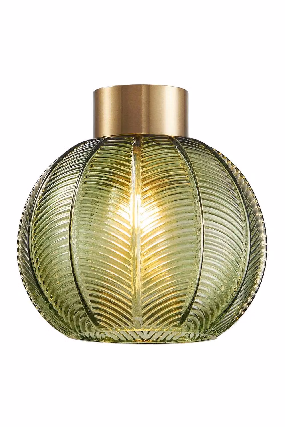 Harper Living Green Glass Round Easy Fit Pendant Shade, Diameter: 21 cm – 2