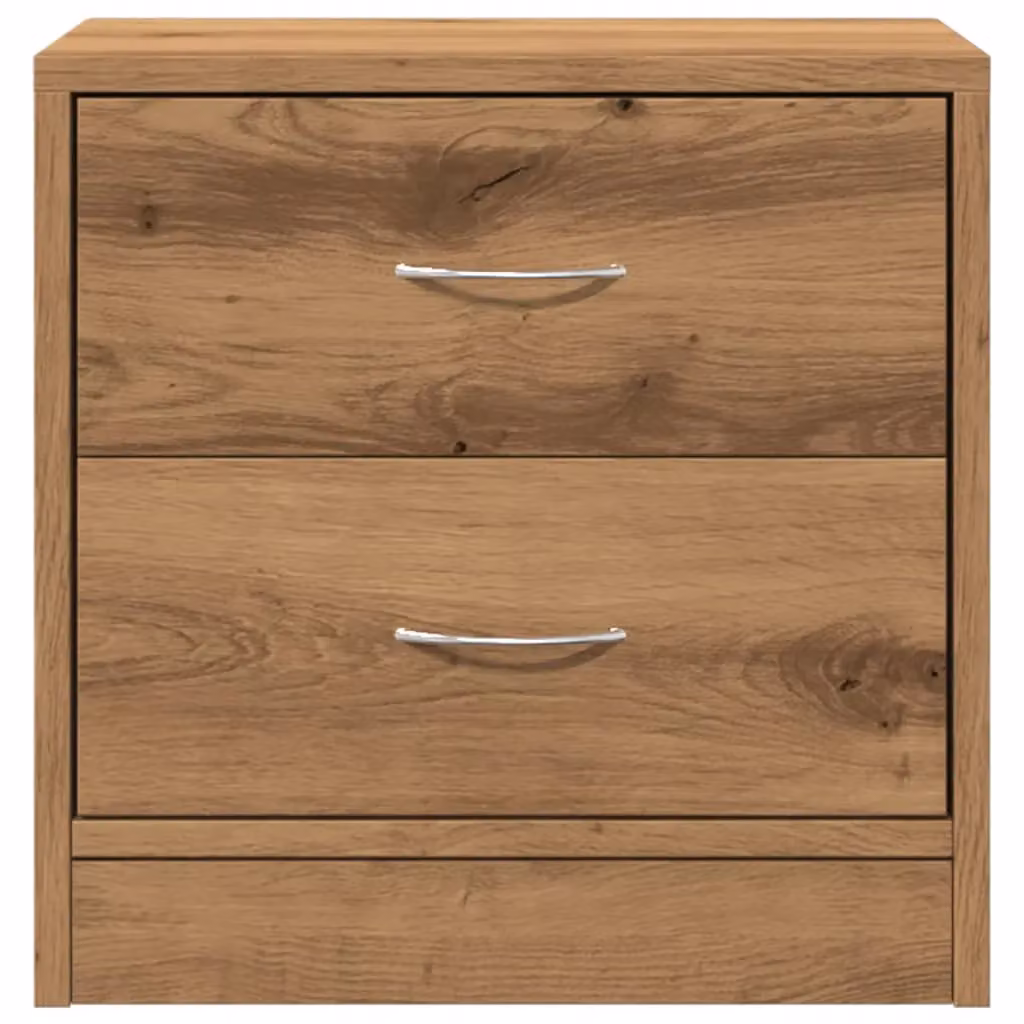 Berkfield Home Set of 2 Artisan Oak Bedside Cabinets in Brown, W/D/H: 40 x 30 x 40 cm – 4