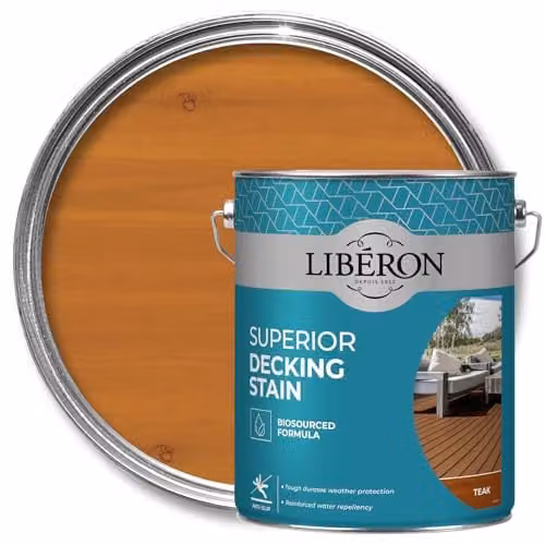 Libéron Superior Decking Stain for Exterior Wood in Teak, 5 l – 1