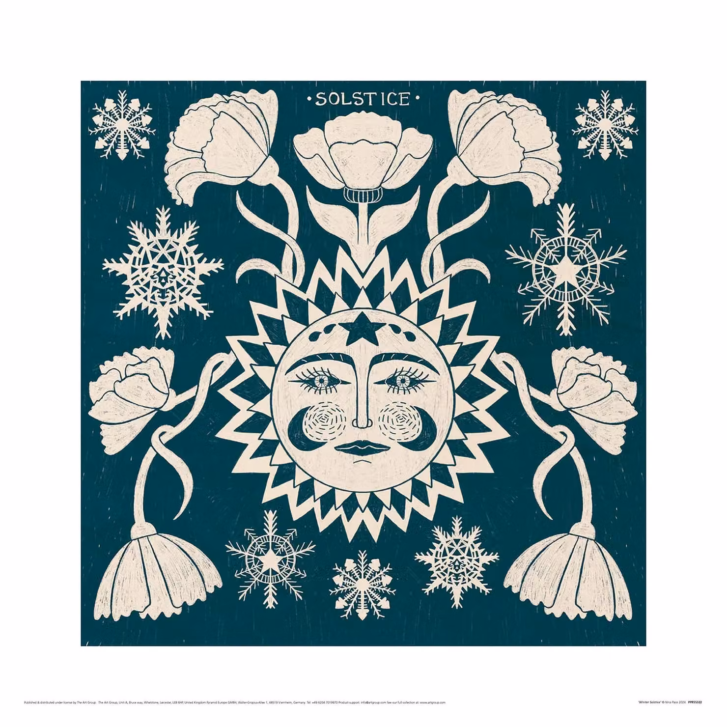 Nina Pace Winter Solstice Hanging Wooden Block in Dark Green – 2