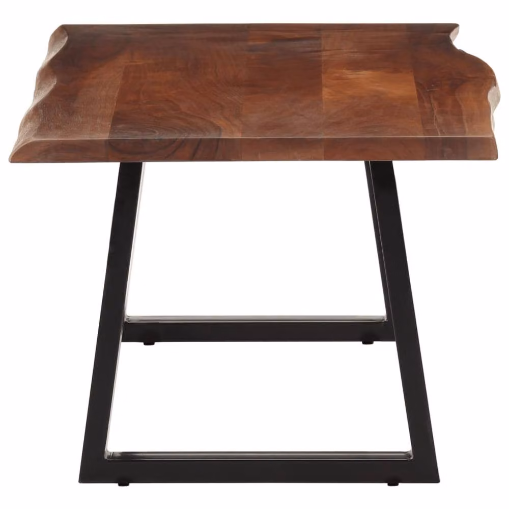 Berkfield Home Honey Brown Acacia Solid Wood Coffee Table with Live Edge, W: 110 cm, D: 55 cm, H: 40 cm – 3
