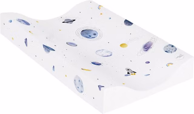 Ceba Cosy Universe Anti Roll Baby Changing Mat with Raised Edges, White