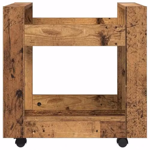 vidaXL Modern Desk Trolley in Old Wood Brown, W/D/H: 60 x 45 x 60 cm – 4